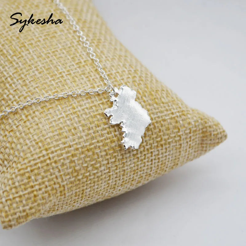ireland map necklace