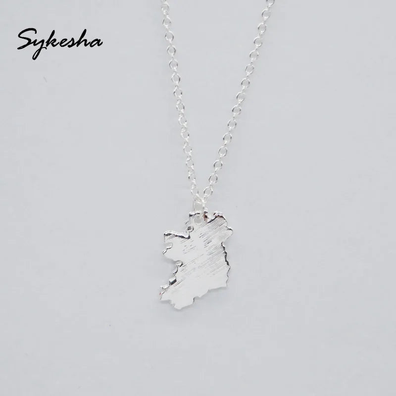 ireland map necklace