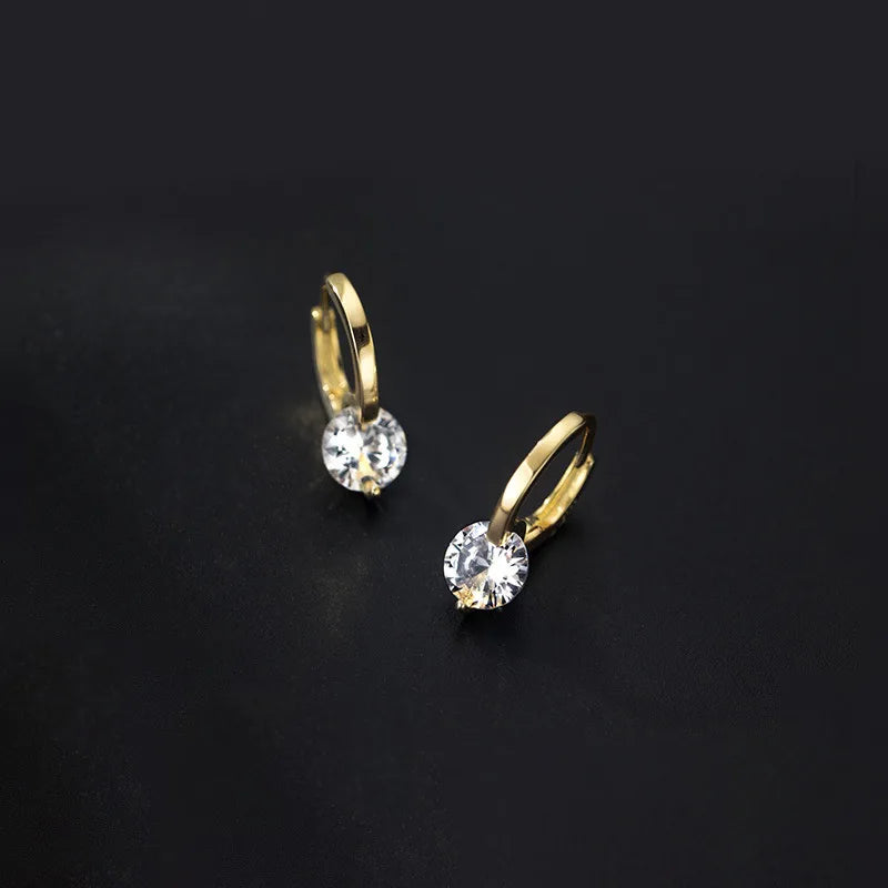 silver geometric earrings