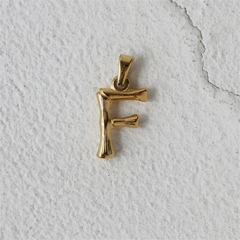 Initial Charm Necklace - Alphabet Pendant Initial Charm A-Z, 26 English Letter