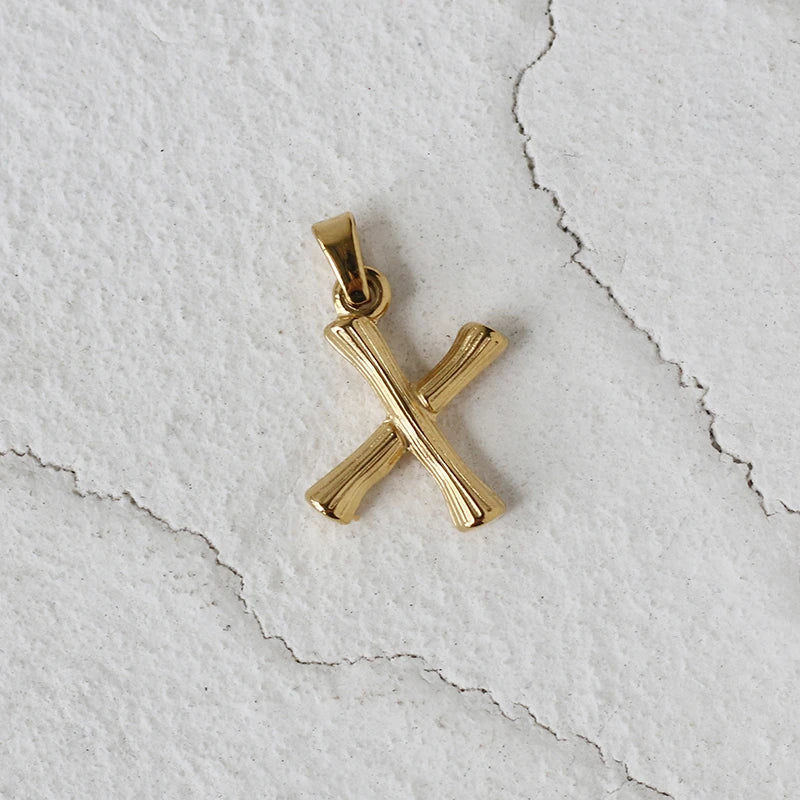 Initial Charm Necklace - Alphabet Pendant Initial Charm A-Z, 26 English Letter