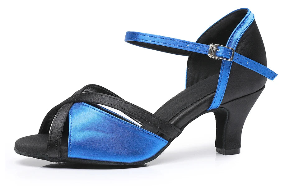 Women's Latin Dance Shoes Woman High Heels Sandals Women's Evening Heel Shoe Elegant Heeled Summer 2024 Standard Ballroom Latino