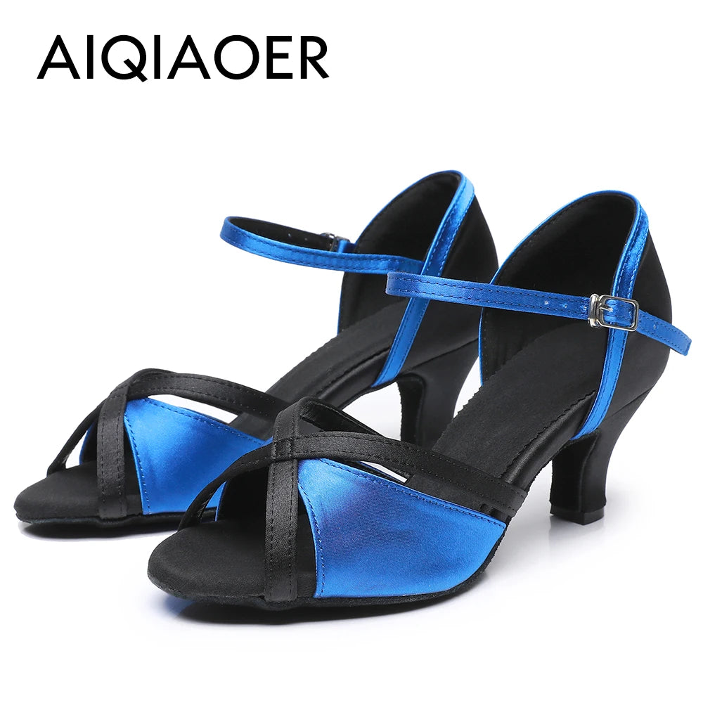 Women's Latin Dance Shoes Woman High Heels Sandals Women's Evening Heel Shoe Elegant Heeled Summer 2024 Standard Ballroom Latino