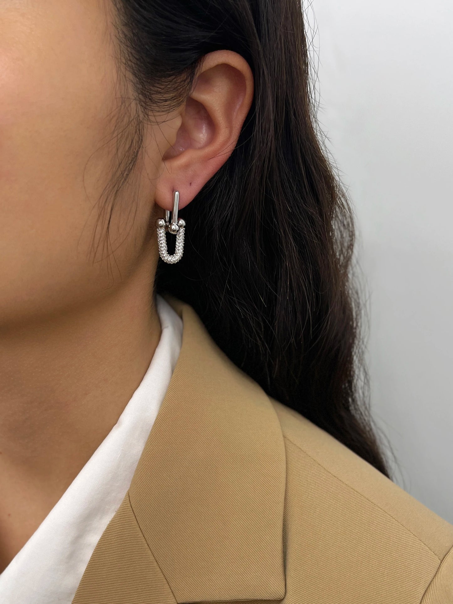 u shaped hoop earrings