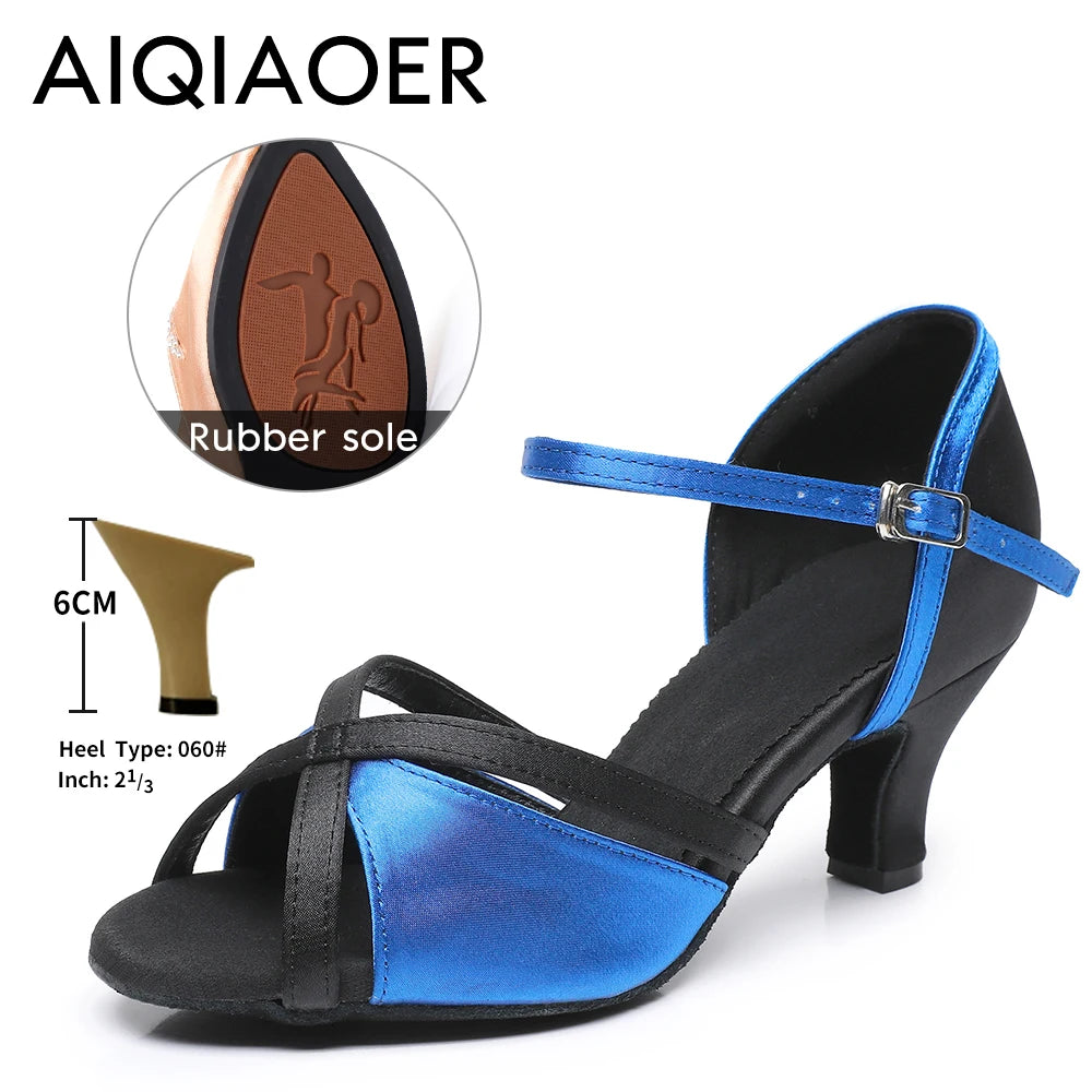 Women's Latin Dance Shoes Woman High Heels Sandals Women's Evening Heel Shoe Elegant Heeled Summer 2024 Standard Ballroom Latino