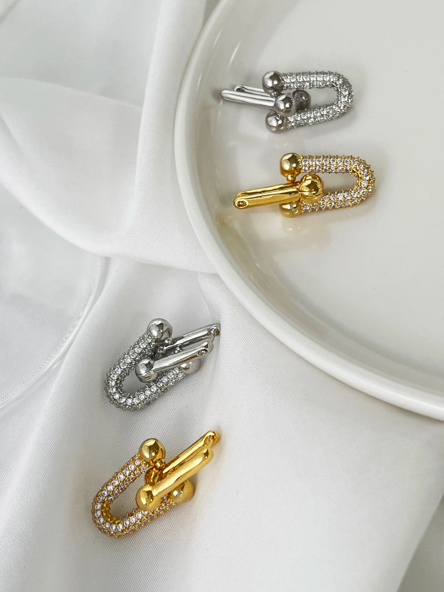 u shaped hoop earrings