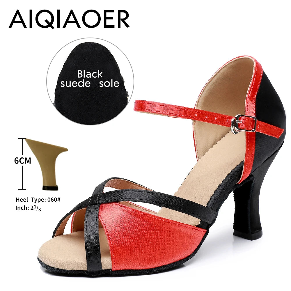 Women's Latin Dance Shoes Woman High Heels Sandals Women's Evening Heel Shoe Elegant Heeled Summer 2024 Standard Ballroom Latino
