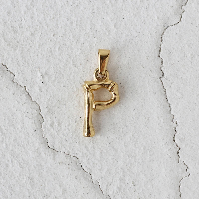 Initial Charm Necklace - Alphabet Pendant Initial Charm A-Z, 26 English Letter