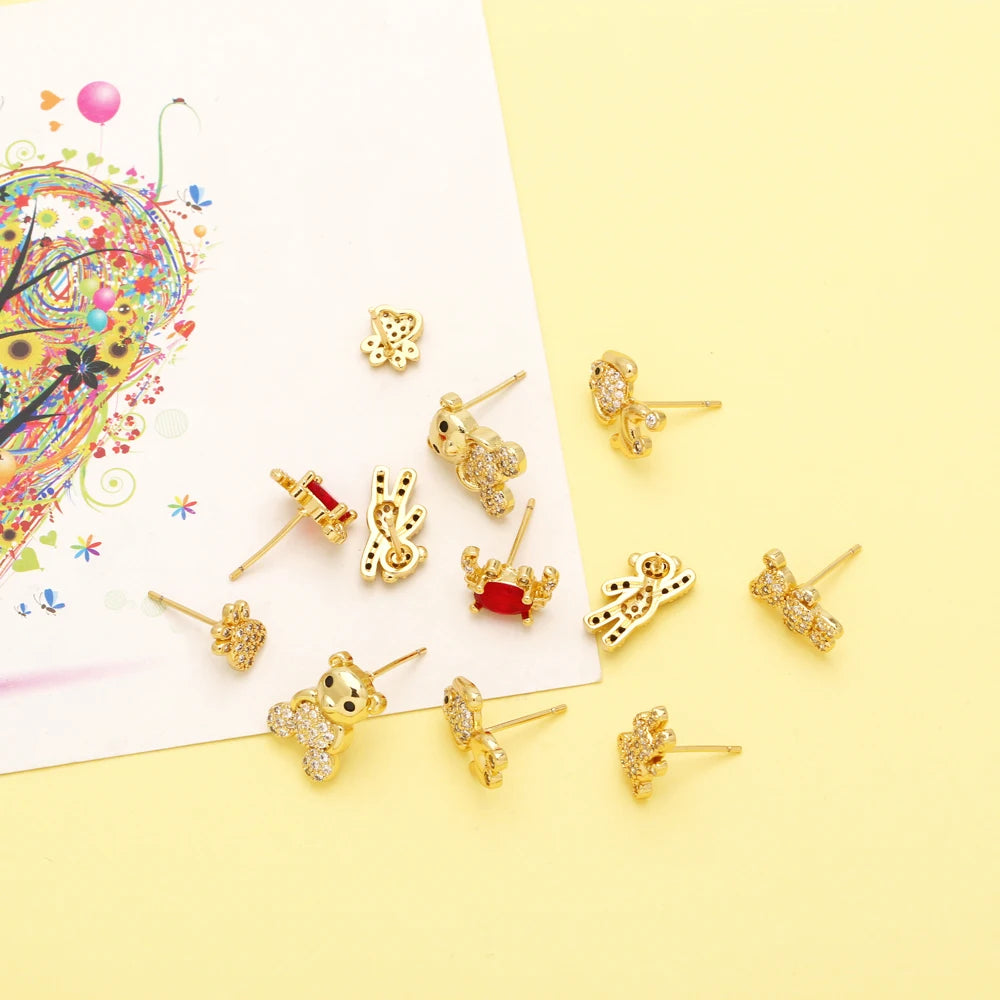cz stud earrings