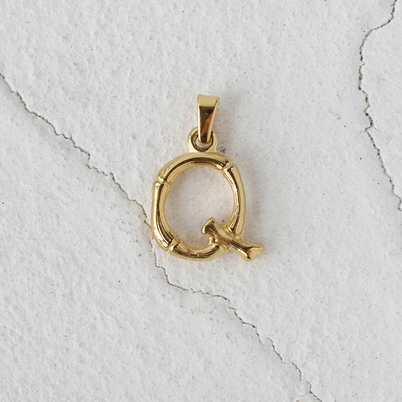 Initial Charm Necklace - Alphabet Pendant Initial Charm A-Z, 26 English Letter