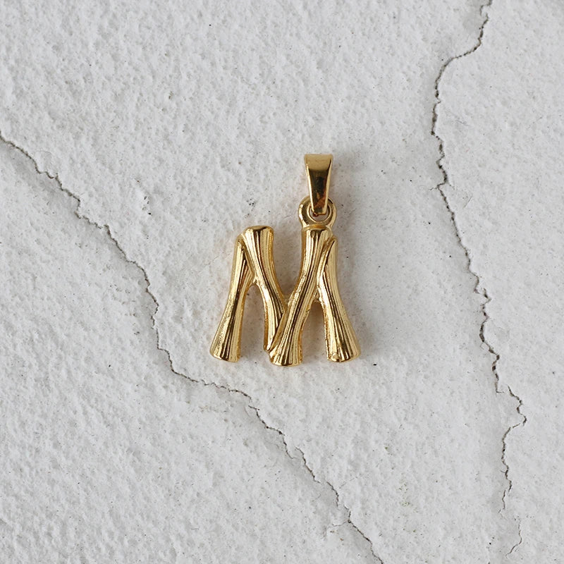 Initial Charm Necklace - Alphabet Pendant Initial Charm A-Z, 26 English Letter