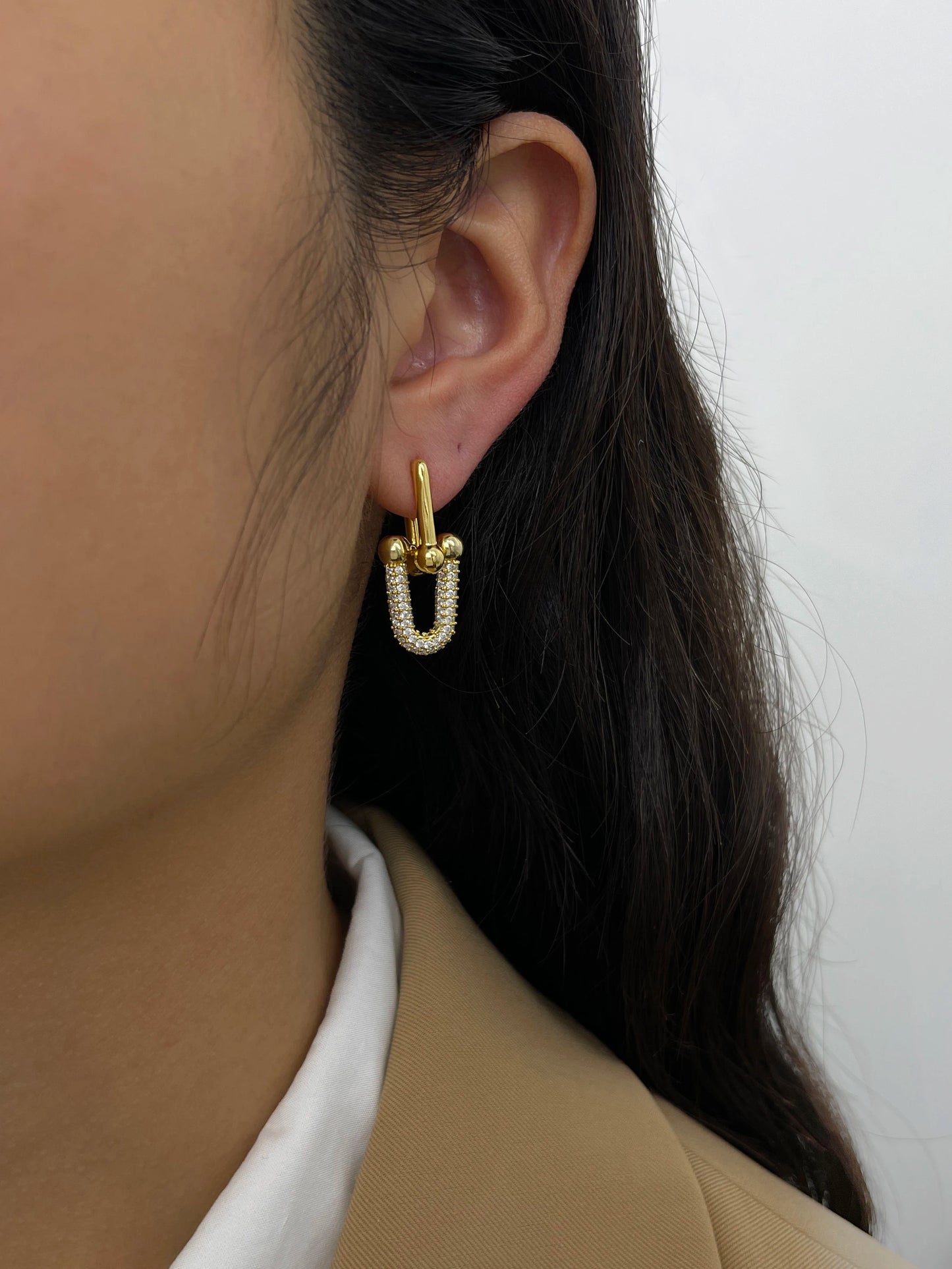 u shaped hoop earrings