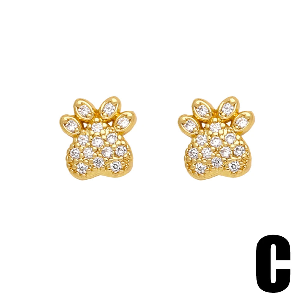 cz stud earrings