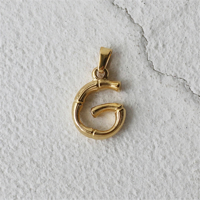 Initial Charm Necklace - Alphabet Pendant Initial Charm A-Z, 26 English Letter