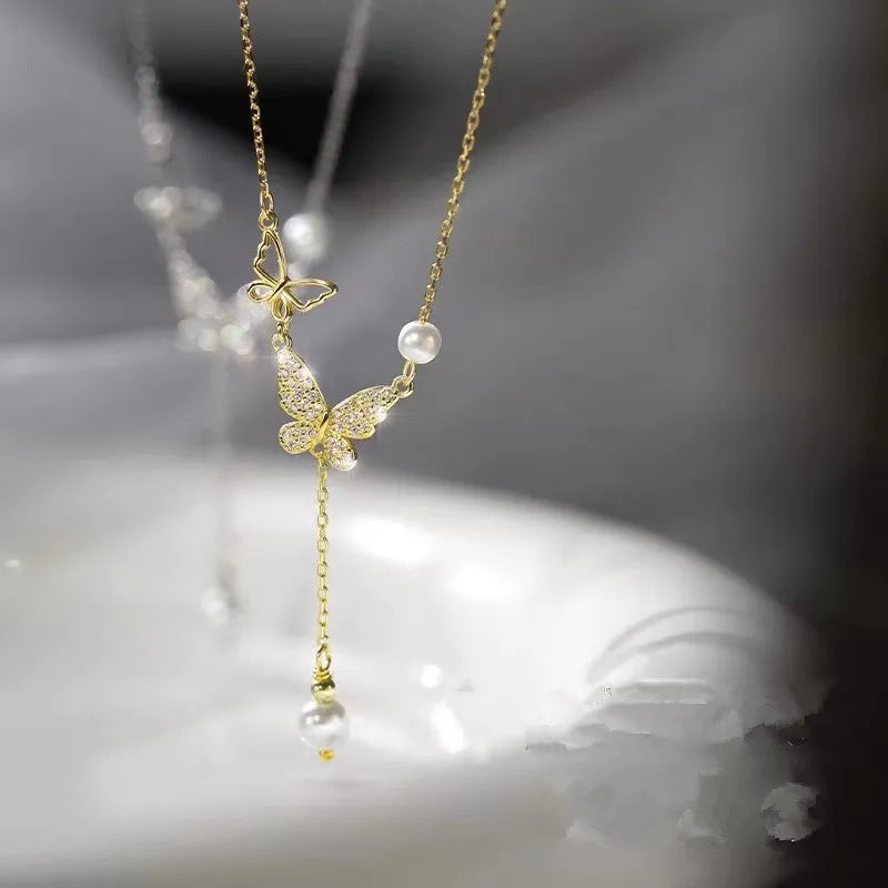 French Short Clavicle Chain New Flower Fairy Light Luxury Minority Design