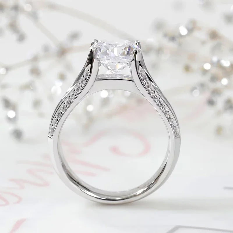 Wedding Rings for Women Luxury Trendy Silver Color Engagement Rings Modern Fashion Design Female Jewelry Wholesale