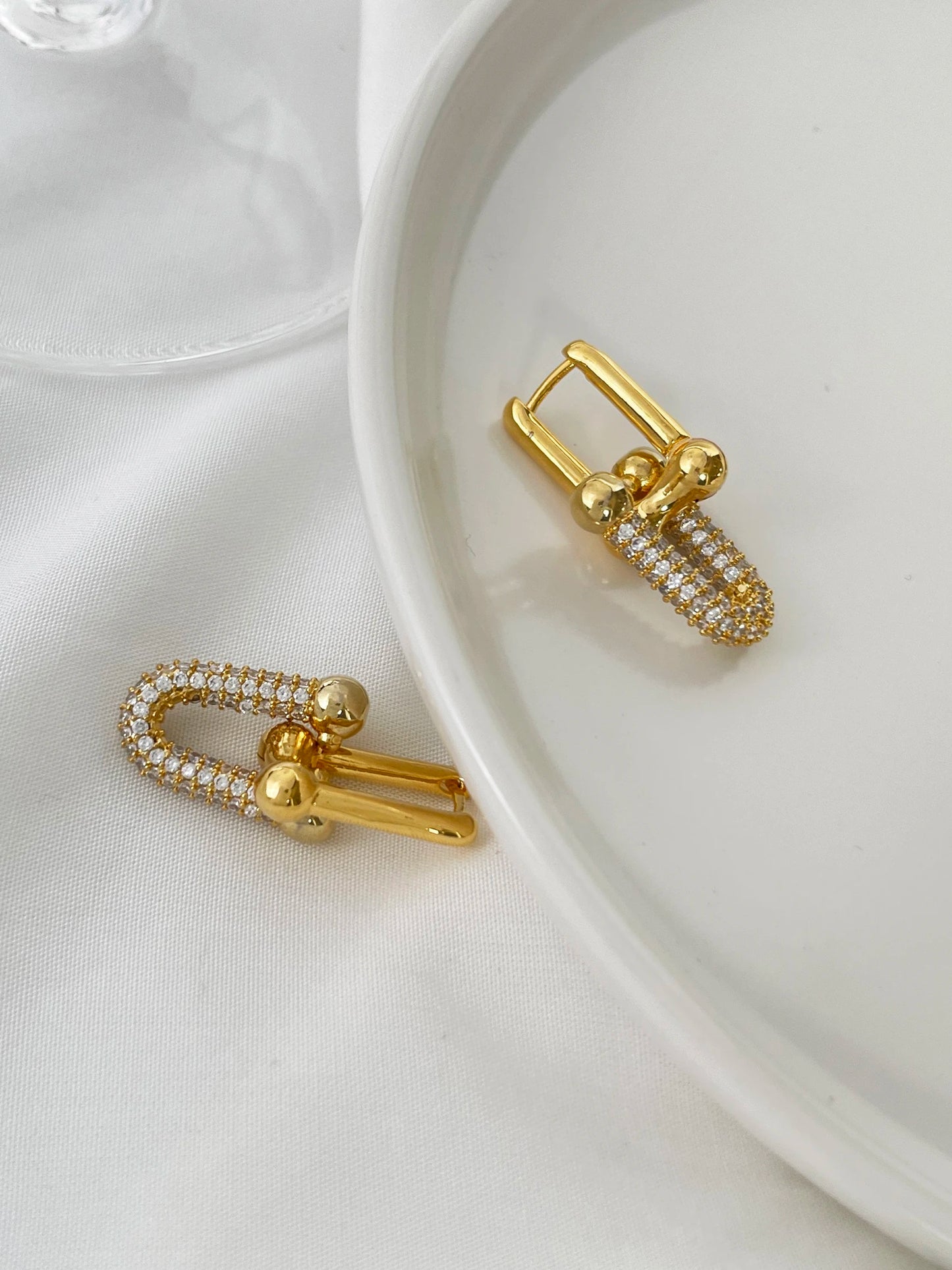 u shaped hoop earrings