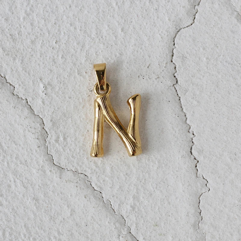 Initial Charm Necklace - Alphabet Pendant Initial Charm A-Z, 26 English Letter