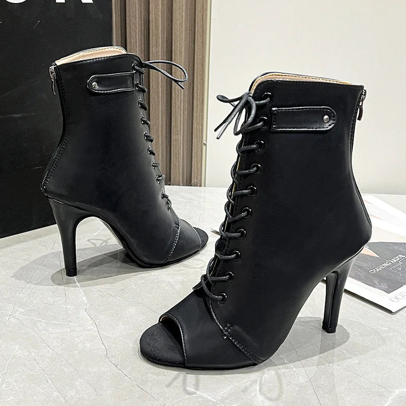 Women's 2024 Brand Party Boots Women's Sexy Stilettos High Heels Footwear Women Latin Dance Heels Shoes Latin 2024 for Ballroom