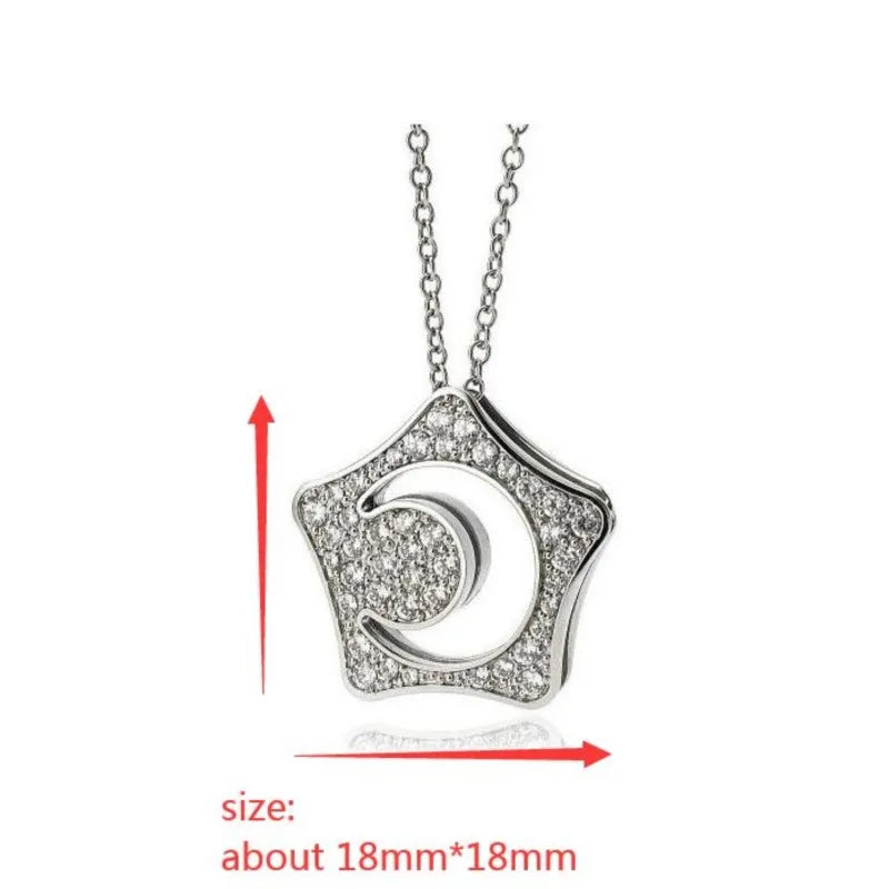 necklace size with stars and moon
