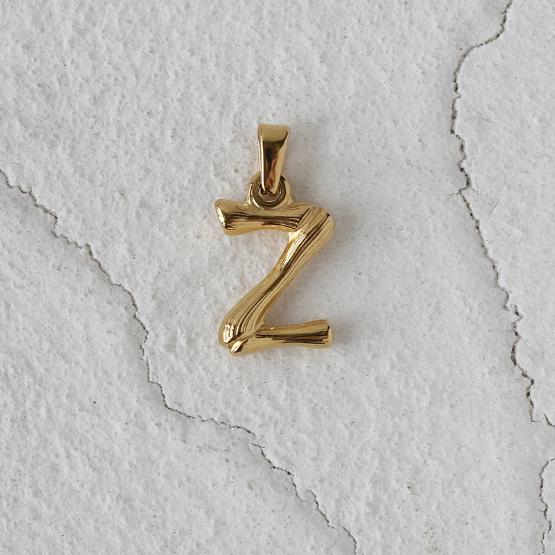 Initial Charm Necklace - Alphabet Pendant Initial Charm A-Z, 26 English Letter