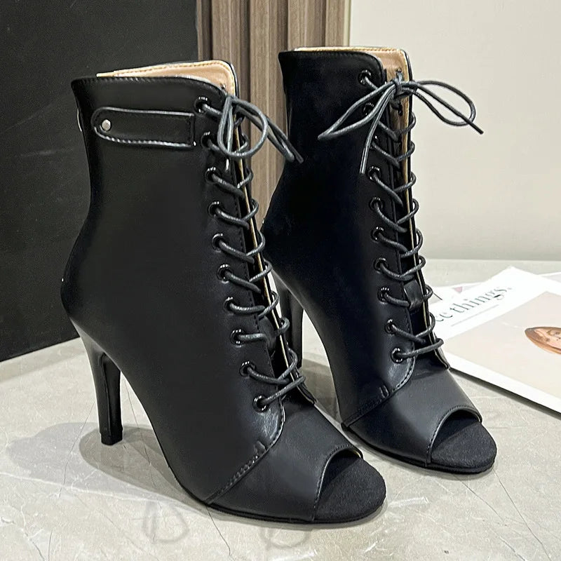 Women's 2024 Brand Party Boots Women's Sexy Stilettos High Heels Footwear Women Latin Dance Heels Shoes Latin 2024 for Ballroom