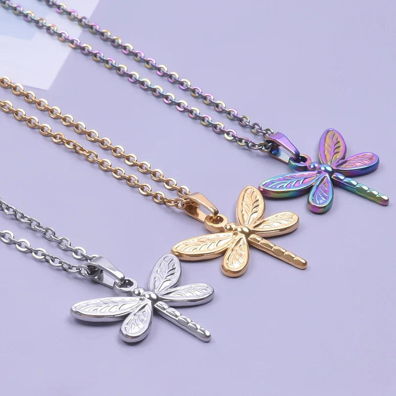 necklace with dragonfly pendant