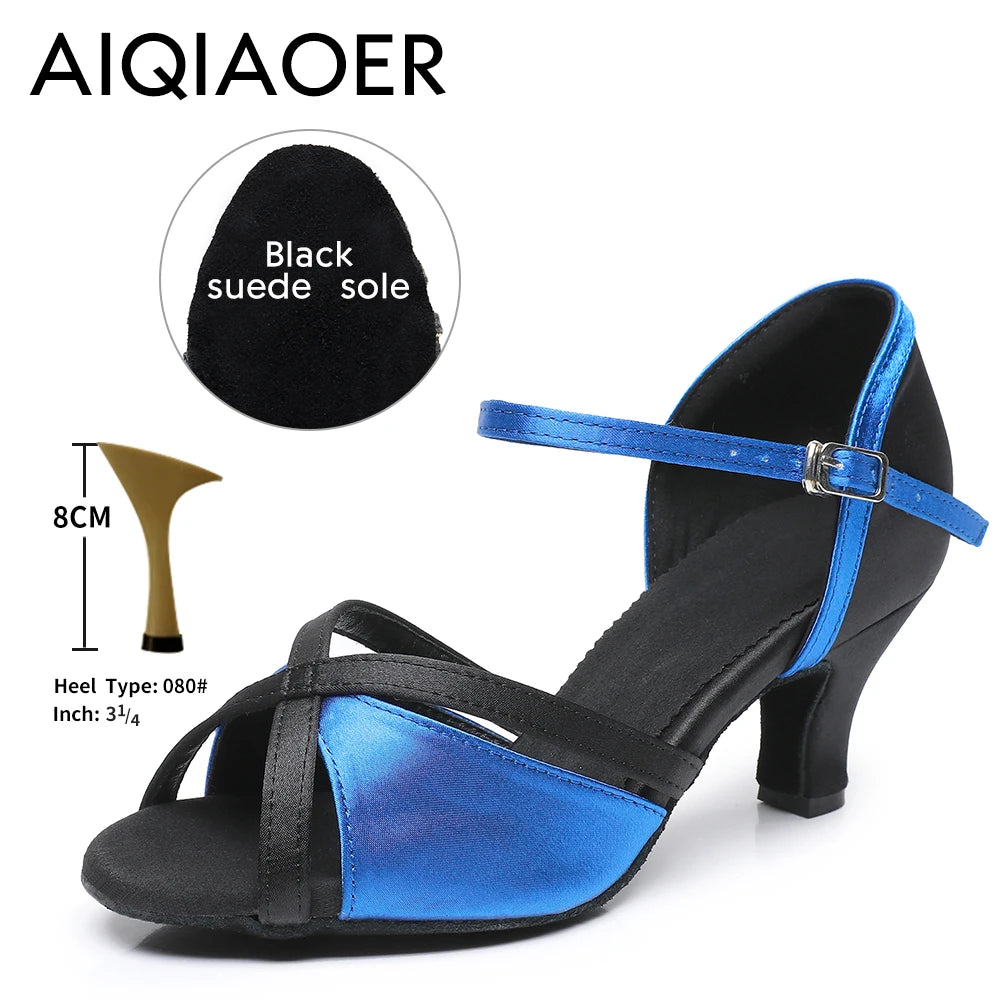 Women's Latin Dance Shoes Woman High Heels Sandals Women's Evening Heel Shoe Elegant Heeled Summer 2024 Standard Ballroom Latino