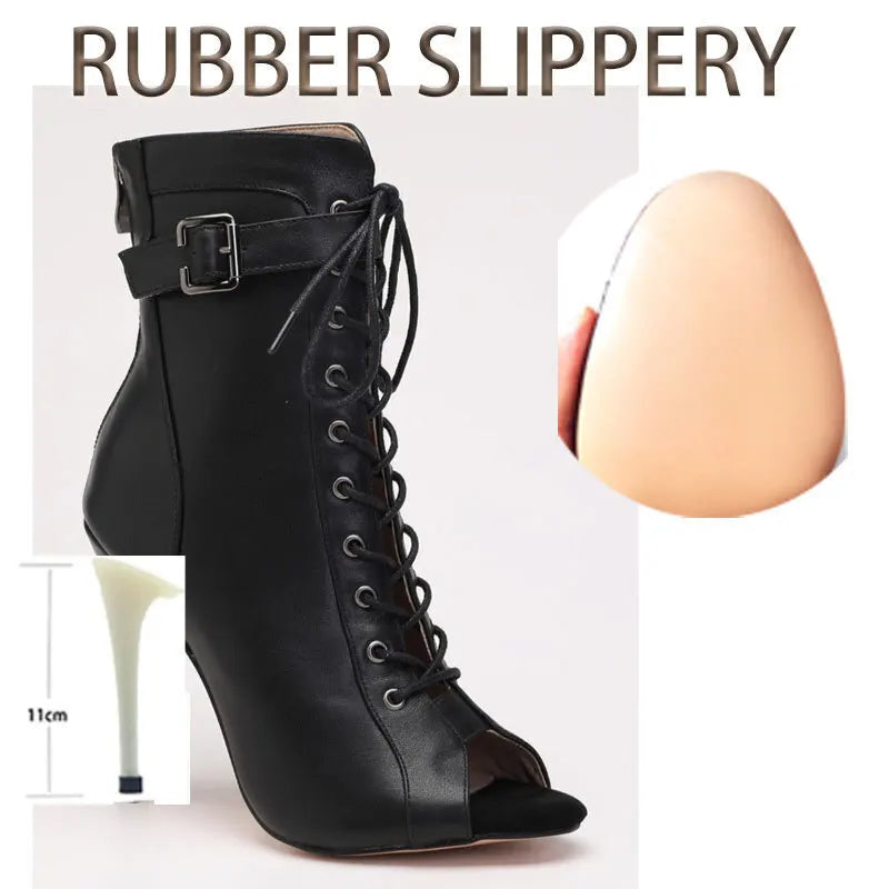 2024 Trend Female Shoes Ballroom Suede Sole Customizable Latin Dancing Outdoor Sexy Stilettos Booties Plus Size