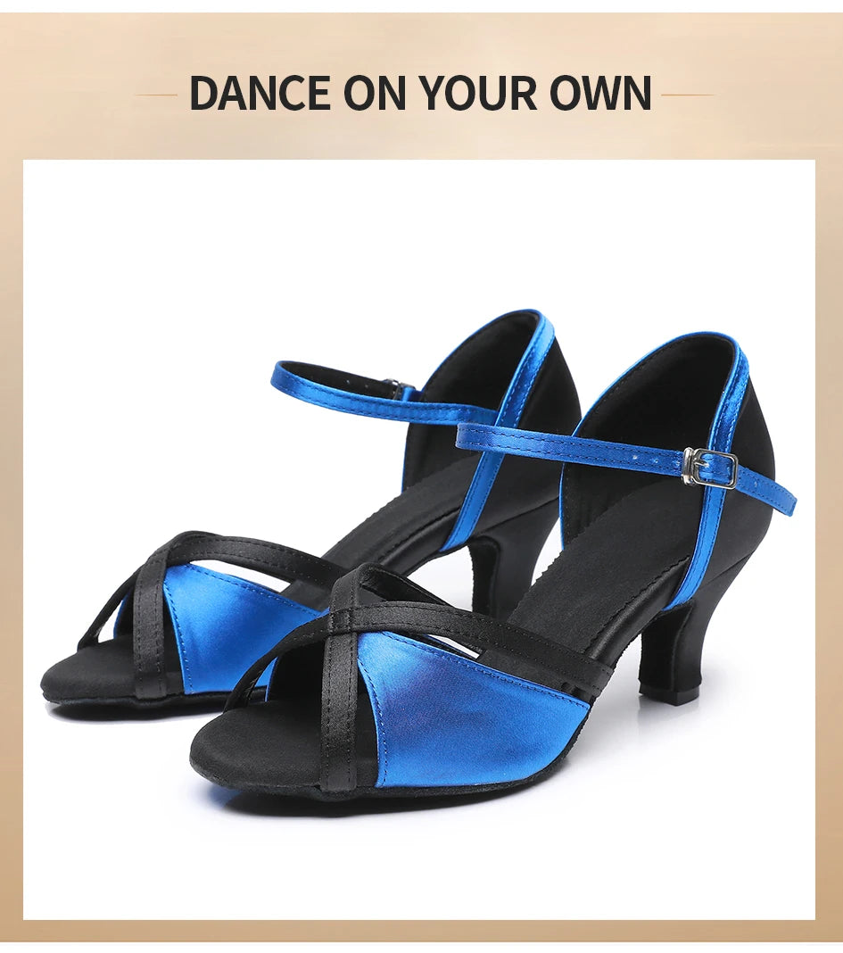 Women's Latin Dance Shoes Woman High Heels Sandals Women's Evening Heel Shoe Elegant Heeled Summer 2024 Standard Ballroom Latino