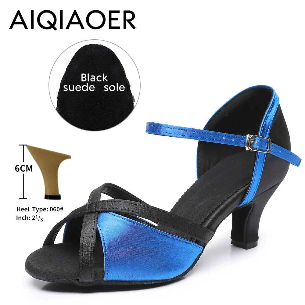 Women's Latin Dance Shoes Woman High Heels Sandals Women's Evening Heel Shoe Elegant Heeled Summer 2024 Standard Ballroom Latino
