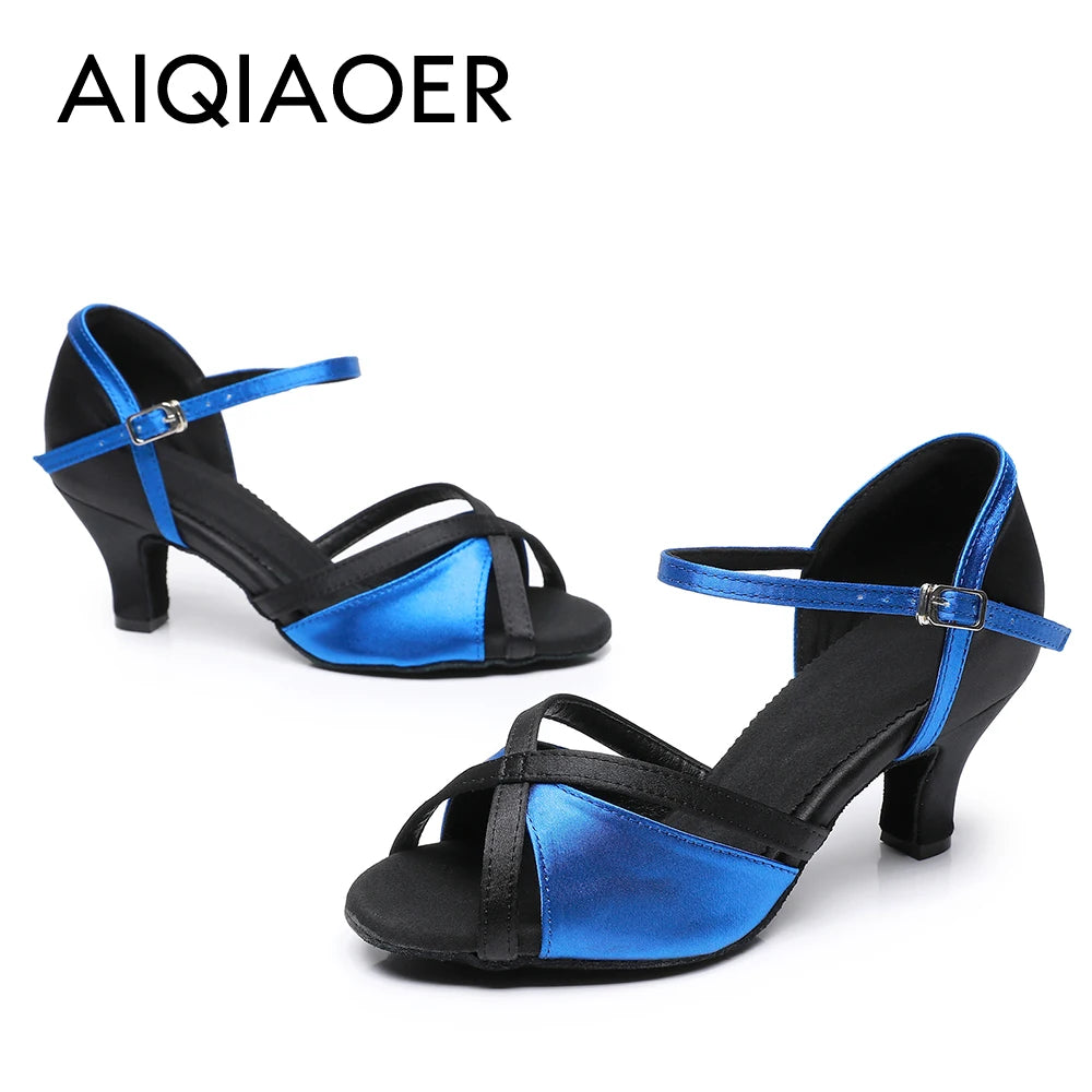 Women's Latin Dance Shoes Woman High Heels Sandals Women's Evening Heel Shoe Elegant Heeled Summer 2024 Standard Ballroom Latino