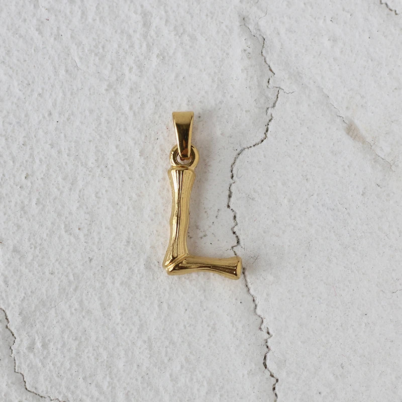 Initial Charm Necklace - Alphabet Pendant Initial Charm A-Z, 26 English Letter