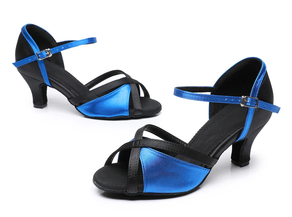 Women's Latin Dance Shoes Woman High Heels Sandals Women's Evening Heel Shoe Elegant Heeled Summer 2024 Standard Ballroom Latino