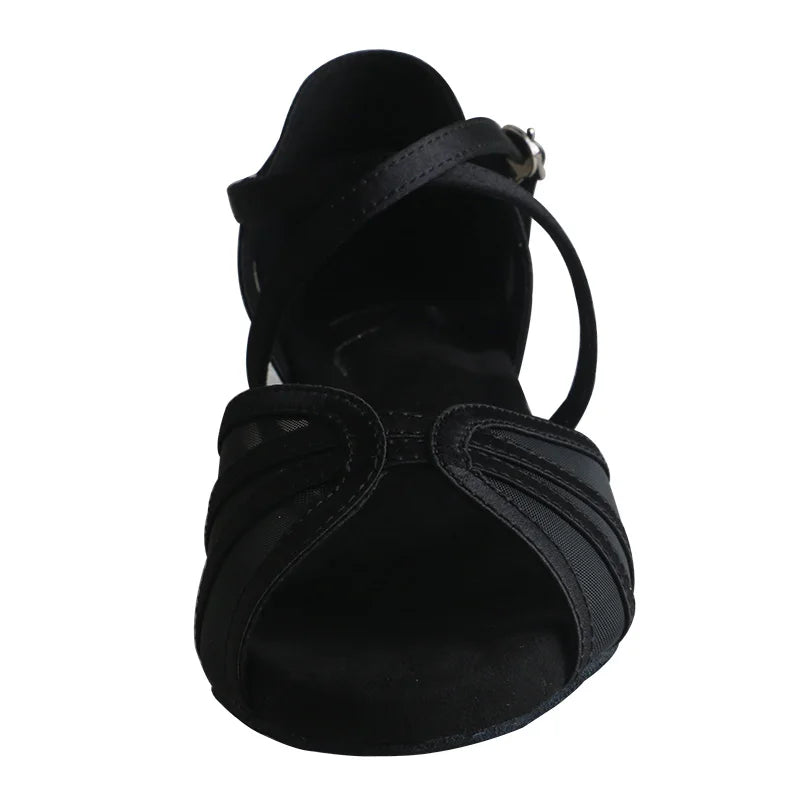 Wedopus Customized Black Ballroom Dance Shoes for Women 2024 Latin Dance Shoes Professional Ladies Low Heel