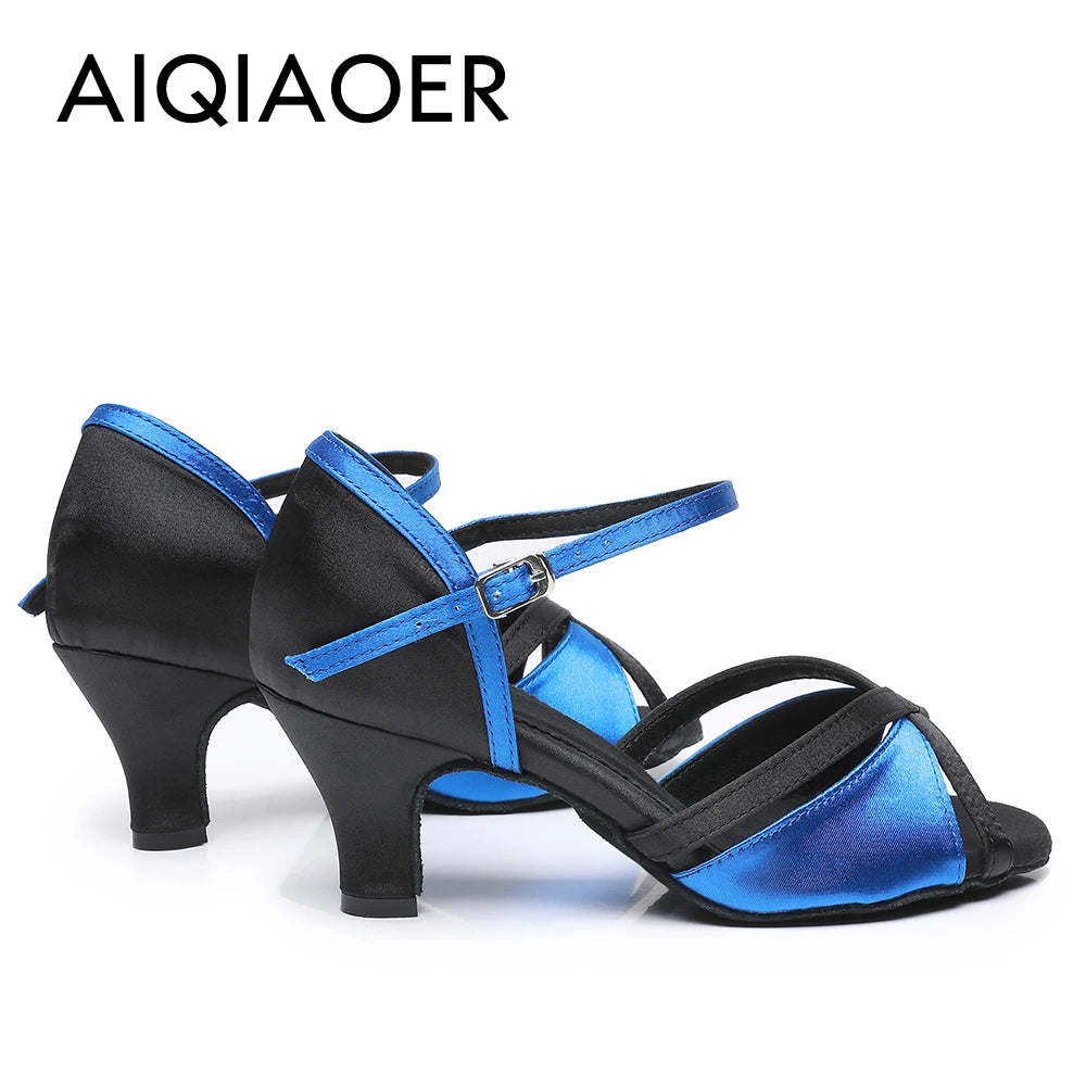 Women's Latin Dance Shoes Woman High Heels Sandals Women's Evening Heel Shoe Elegant Heeled Summer 2024 Standard Ballroom Latino