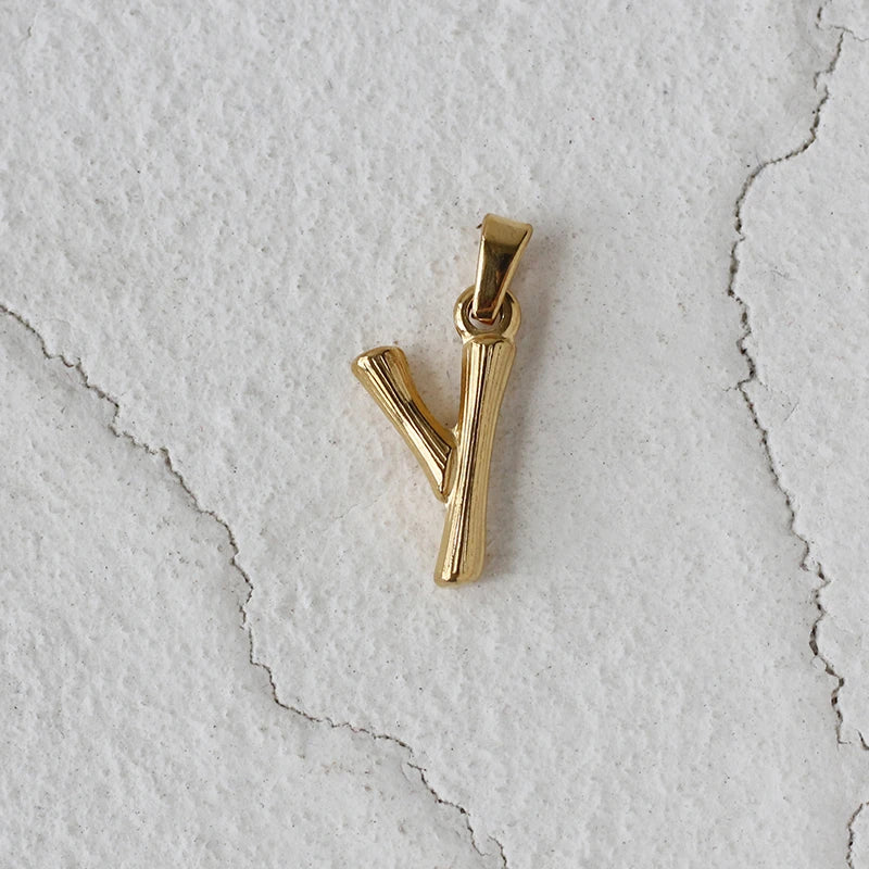 Initial Charm Necklace - Alphabet Pendant Initial Charm A-Z, 26 English Letter