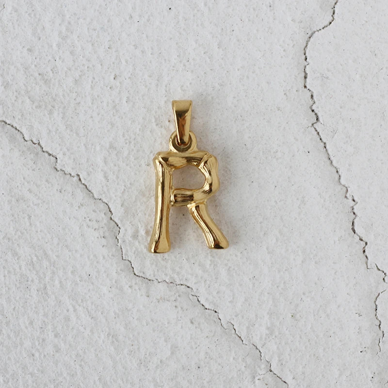 Initial Charm Necklace - Alphabet Pendant Initial Charm A-Z, 26 English Letter