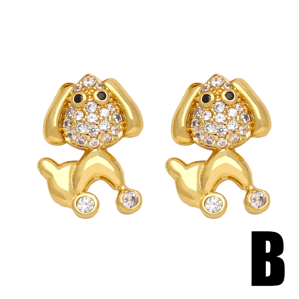 cz stud earrings