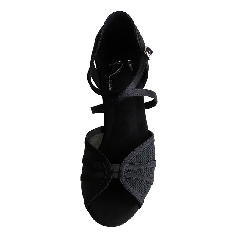 Wedopus Customized Black Ballroom Dance Shoes for Women 2024 Latin Dance Shoes Professional Ladies Low Heel