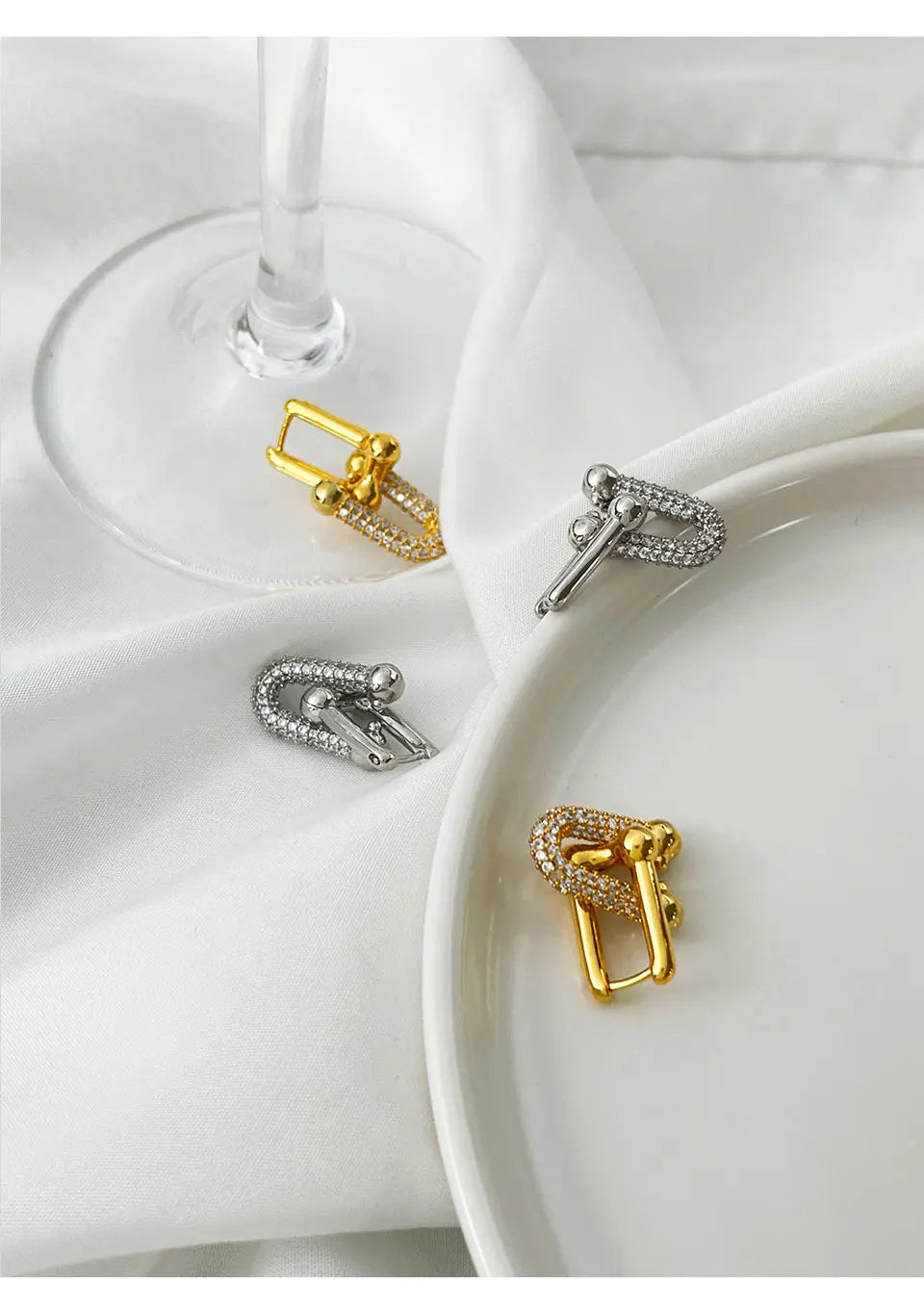u shaped hoop earrings