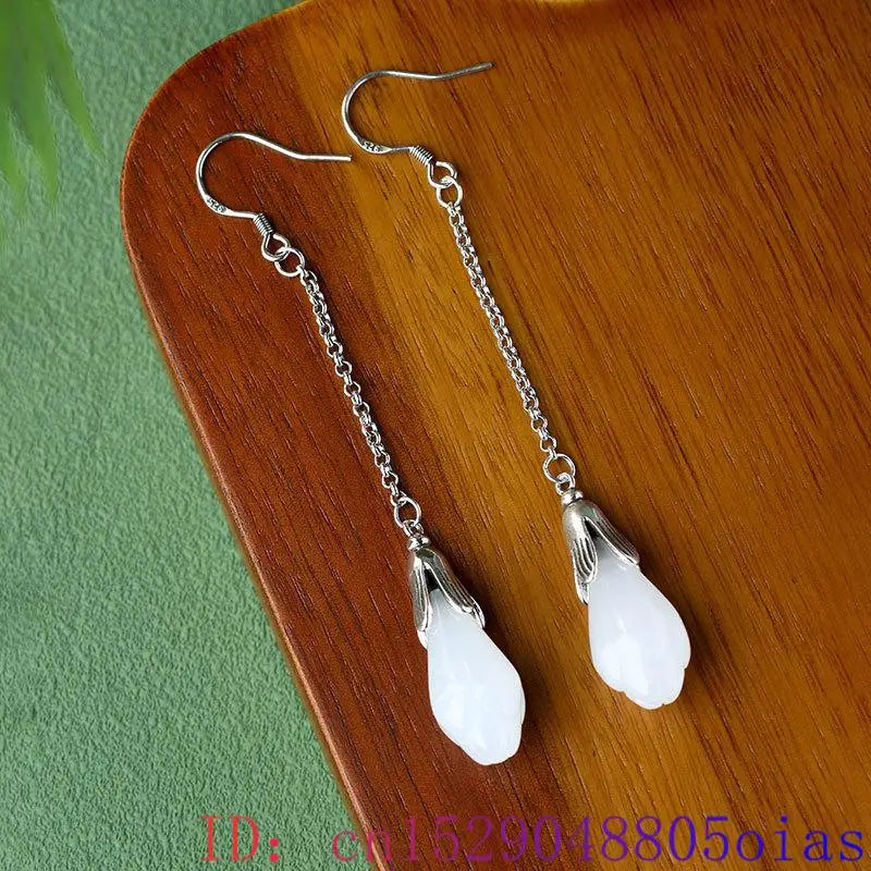 flower earrings white
