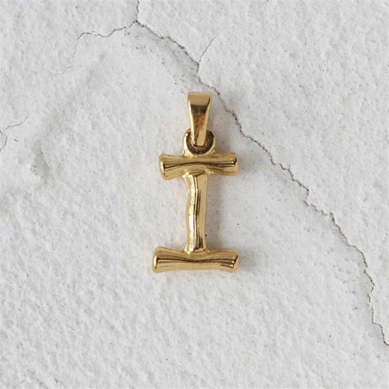 Initial Charm Necklace - Alphabet Pendant Initial Charm A-Z, 26 English Letter