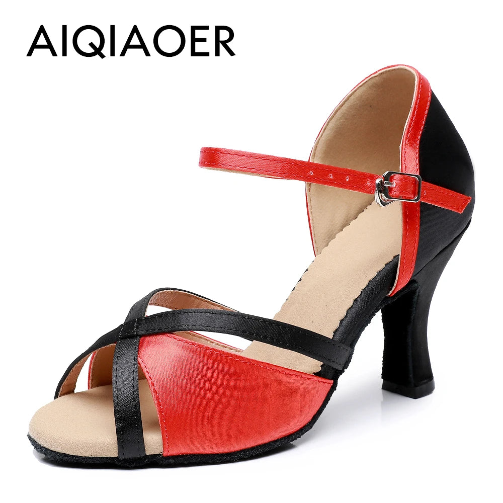 Women's Latin Dance Shoes Woman High Heels Sandals Women's Evening Heel Shoe Elegant Heeled Summer 2024 Standard Ballroom Latino