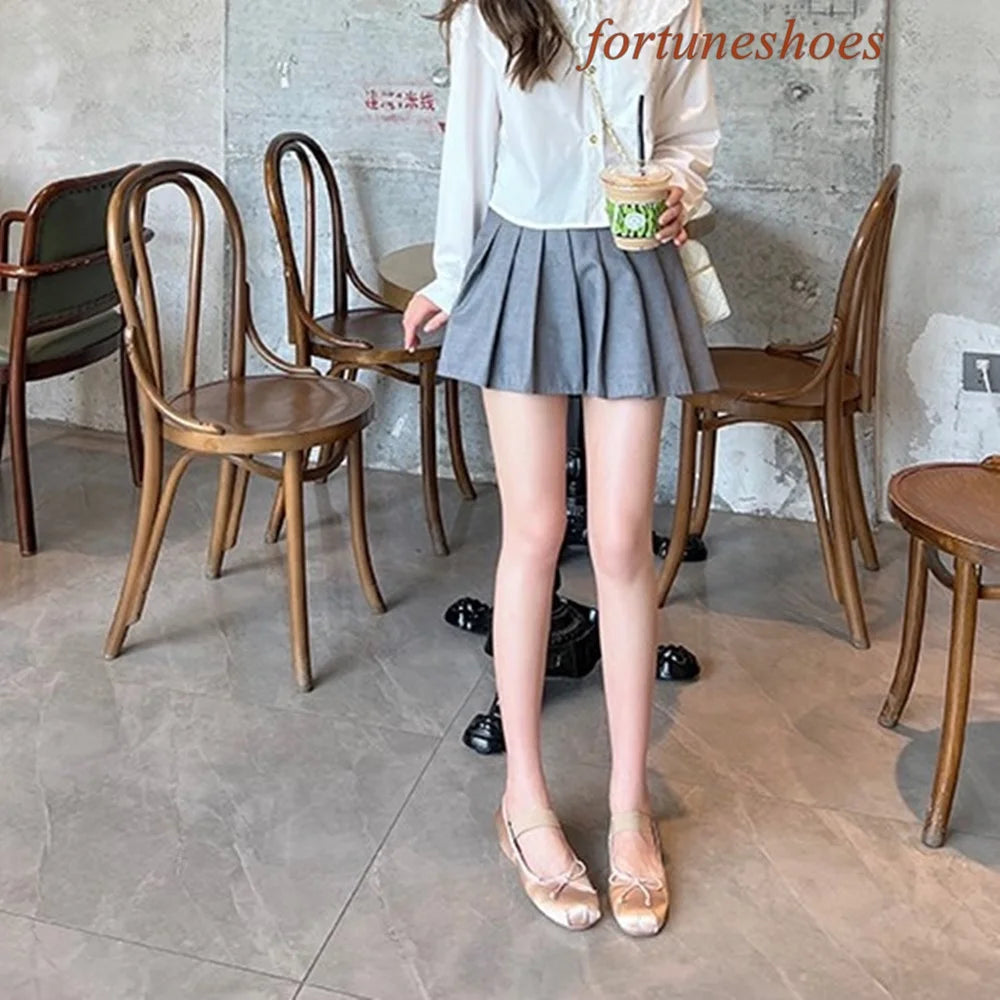 Butterfly Knot Round Toe Solid Women Shoes Shallow Slip On Flat with Shoes Fashion Casual Runway Newest Ballet Comfortable Shoes