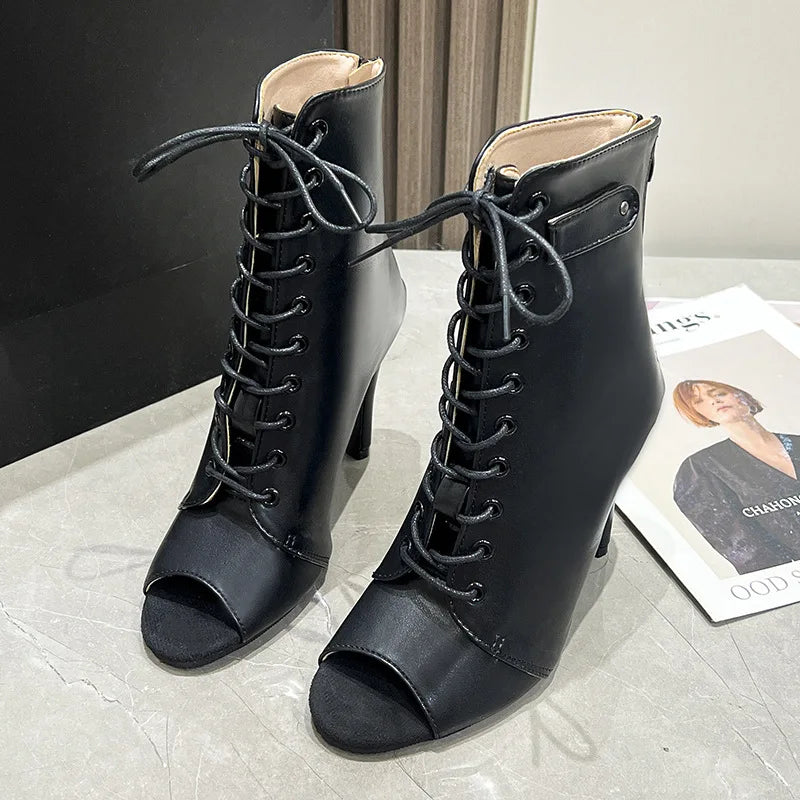 Women's 2024 Brand Party Boots Women's Sexy Stilettos High Heels Footwear Women Latin Dance Heels Shoes Latin 2024 for Ballroom