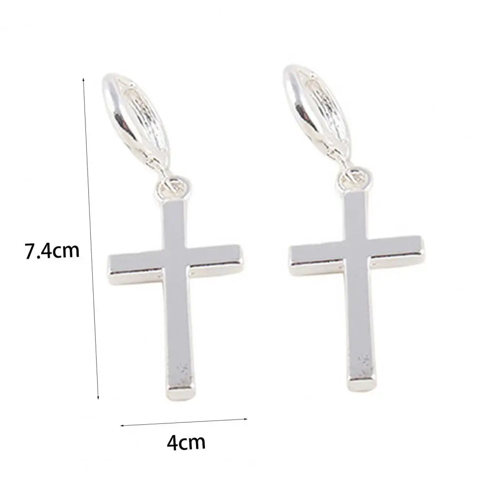 cross earrings women