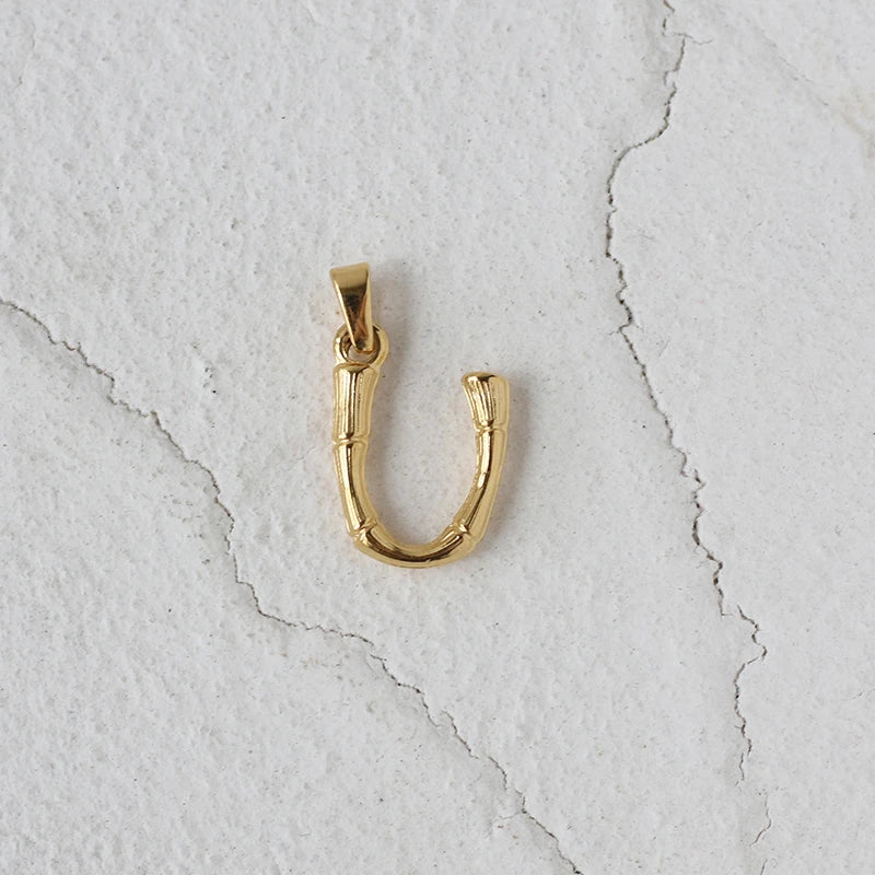 Initial Charm Necklace - Alphabet Pendant Initial Charm A-Z, 26 English Letter