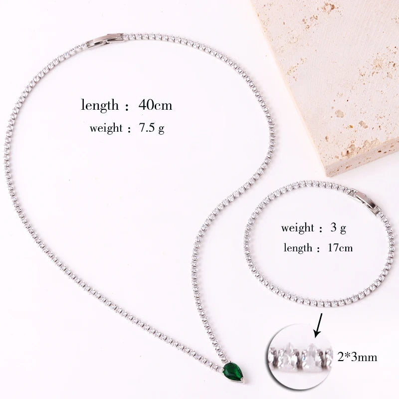 best cubic zirconia necklace size