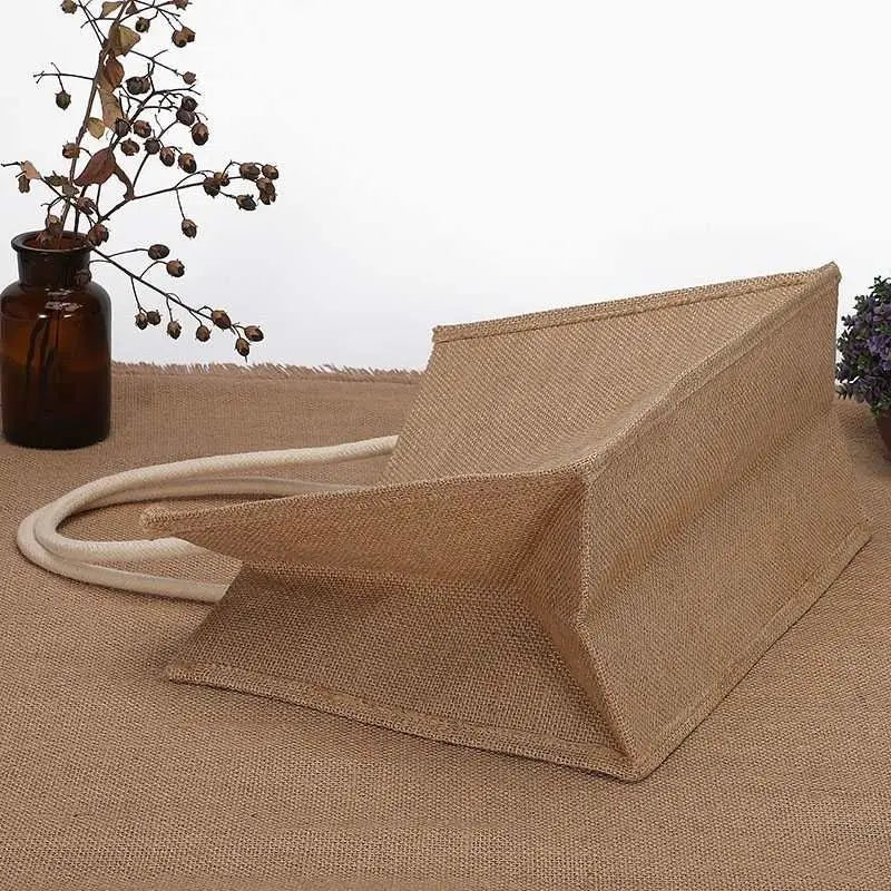 burlap shopping bag